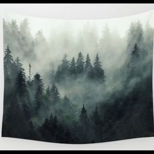 Pine tree forest tapestry